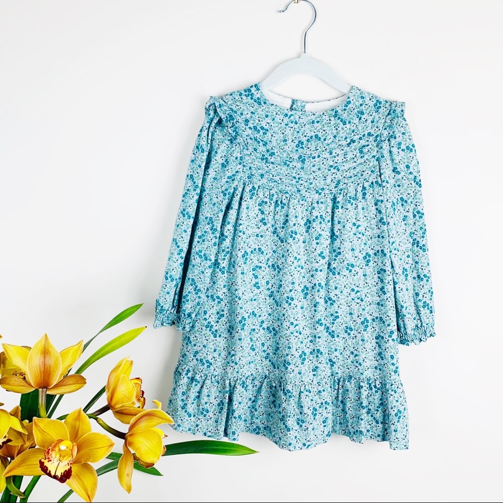 Zara girl floral long sleeve dress